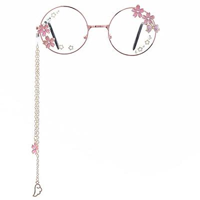 Kawaii Glasses with Chain Punk Cosplay Accessories  