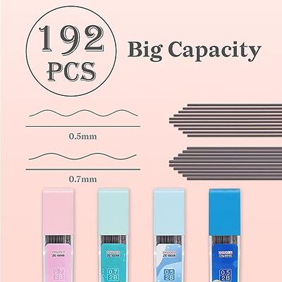 Pastel Mechanical Pencil Set with Lead and Eraser Refills, Clear Barrel, 5  Sizes, 0.3, 0.5, 0.7, 0.9, 2mm - Mr. Pen Store