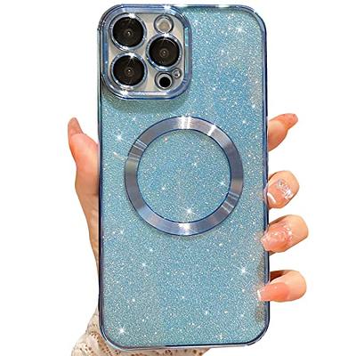 MGQILING Compatible with iPhone 14 Pro Max Magnetic Glitter Case, Luxury  Plating Cute Bling Clear Phone Case, Compatible with MagSafe for Women  Girls