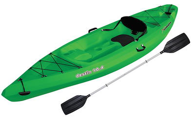 Sun Dolphin Boss 10 Fishing Kayak with Paddle, Gray Swirl