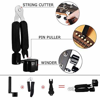 3Pack Guitar String Winder Guitar String Cutter And Bridge Pin Puller, 3 In  1 Guitar Tool Guitar Accessories