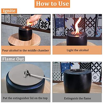 Table Top Fire Pit Bowl Mini Personal Tabletop Fireplace Rubbing Alcohol  Indoor