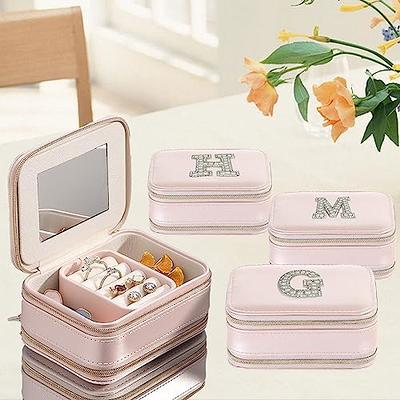 Swthlge Travel Jewelry Case for Women Fashion，Travel Jewelry Case Organizer，Ring  Necklace Earring Jewelry Holder Organizer Box with Mirror,Personalized Pink  Jewelry Case for Girls Jewelry Box (E)… - Yahoo Shopping