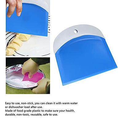 2pcs Silicone Pastry Dough Scraper Bench Bowl Bread Scraper Spatula  Multipurpose Kitchen Gadgets for Bread Dough Cake Fondant