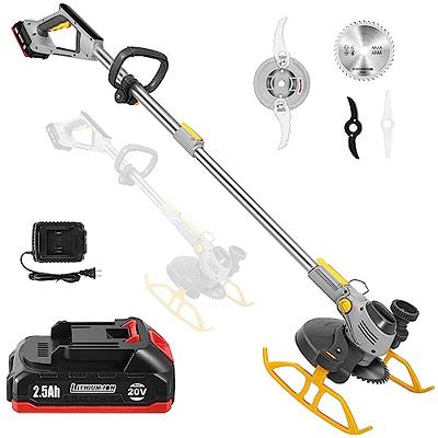 21V Weed Wacker Battery Powered, T TOVIA Cordless String Trimmer