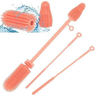 3 In 1 Bottle Cleaner Brush Long Handle Baby Bottle Scrub Cleaning Brush  Flexible Multi-function for Sports Bottles Cups Dishes