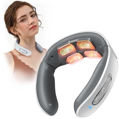  Auxoliev Neck Massager for Pain Relief Deep Tissue, FSA HSA  Eligible Items, Electric Pulse Neck Massager with Heat, 9 Modes 50 Levels  Cordless Cervical Neck Massage for Women Men Gift 