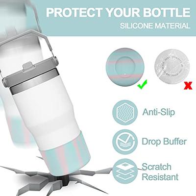 WUQID Protective Silicone Boot Sleeve for 12oz-40oz Sport Flask/Stanley Water  Bottles Tumbler Anti-Slip Bottom Sleeve Cover for All Water Bottles Bottom  Width of 2.83&3.56in Fits 12oz to 24 oz Bottles Clear