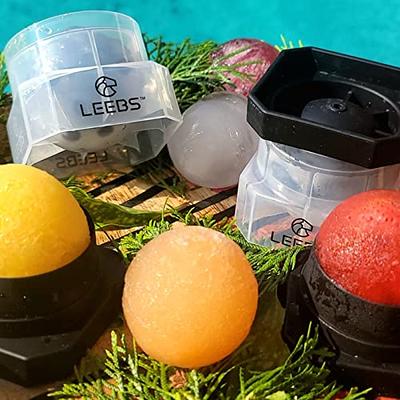 LEEBS Sphere Ice Molds - 3 Pack Whiskey Ice Ball Mold - Silicone Freezer  Press Ice Ball Maker Mold for Large Round craft Whisky Ice Ba