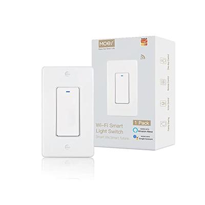 OHMAX Smart Switch, Single Pole (Not 3-Way) 2.4Ghz WiFi Smart Light Switch  for Lights Compatible with Alexa and Google Home, Neutral Wire Required,  Voice Control, UL Certified (1 Pack) - Yahoo Shopping