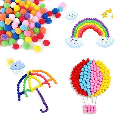 Molain 150Pcs Pom Poms 1 Inch Pom Poms Arts and Crafts Assorted Pompoms for  Crafts DIY Pom Pom Balls Large Colored Cotton Puff Balls for Xmas Valentine  Day Birthday Party Decorations 