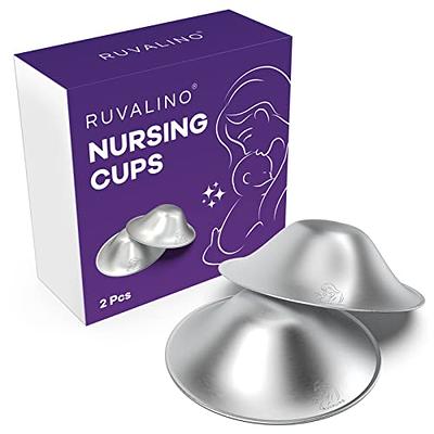 Original Silver Nursing Cups, RUVALINO® Breastfeeding Essentials Nipple  Shields for Nursing Newborn, Nipple Cover for Breastfeeding, Healing Cups  for Sore Nipple Relief, No Need Nipple Cream (Regular) - Yahoo Shopping