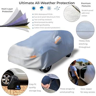 iCarCover 18-Layer Car Cover Waterproof All Weather | Premium Quality Car  Covers for Automobiles, Ideal for Indoor and Outdoor Use, Fits Sedan/Coupe