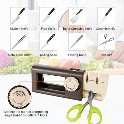 Knife Sharpener with Adjustable Angle 4 in 1 Scissor Sharpening