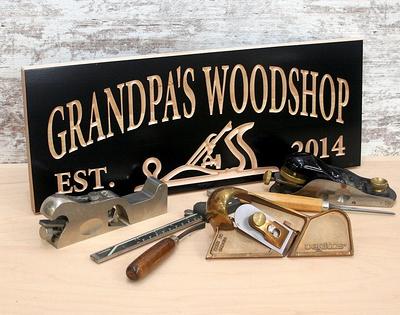 Dads Woodshop Tools Signs Sign Personalized Garage Man Cave For Dad Fathers  Day Gift With Hand Plane Sd-B - Yahoo Shopping