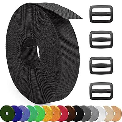 MTP 3/4 / 1 / 1.5 / 2 Inch Polypropylene Webbing: Black Nylon Strap  5/10/1 yards For belt Backpack DIY