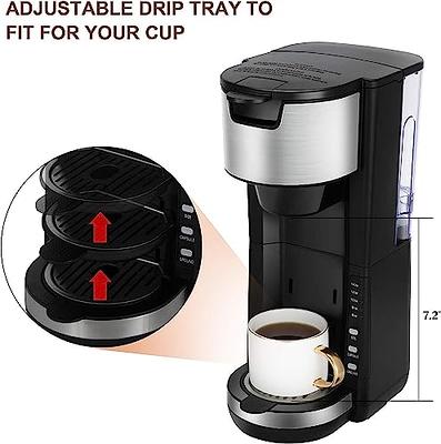 Single Serve Coffee Maker for K Cup & Ground Coffee, 6 to 14 OZ Brew Sizes, Small  Coffee Maker with 30 OZ Water Reservior & Automatic Shut-Off Function,  Adjustable Drip Tray - Yahoo Shopping