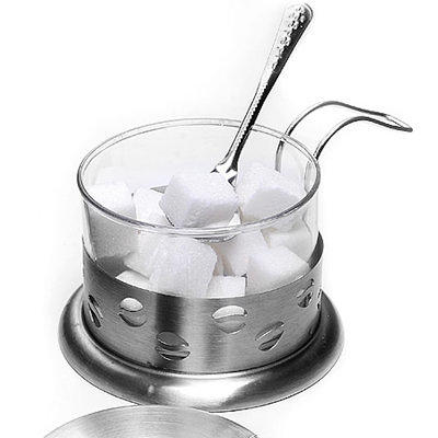 KooK Large Stainless Steel Sugar Bowl with Lid and