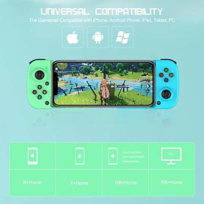 Mobile Gaming Controller for iPhone iOS Android PC, Wireless Gamepad  Joystick for iPhone 14/13/12/11, iPad, MacBook, Samsung Galaxy S22/S21/S20,  TCL, Tablet, Call of Duty, Apex, with Back Button 