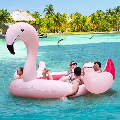 S AFSTAR Giant Inflatable Flamingo Pool Float, 4-6 Persons