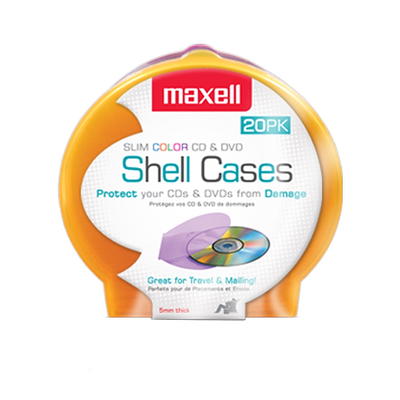 maxell 190073 Slim 5mm C-Shell Cases - 20PK - Assorted Colors - Yahoo  Shopping