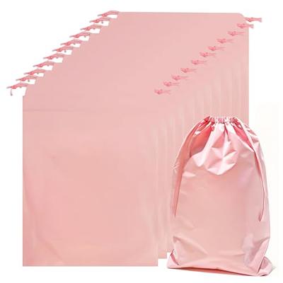 10 Pack Dust Cover Storage Bags Silk Cloth with Drawstring Pouch, Dust Bags  for Handbags Purses Pocketbooks Shoes Boots Home Storage Bags (Pink, 23.6