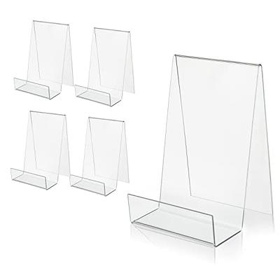 6PACK Acrylic Book Stand Clear Acrylic Display Easel Holder for Displaying  Picture Albums, Books, Music Sheets(Large) 