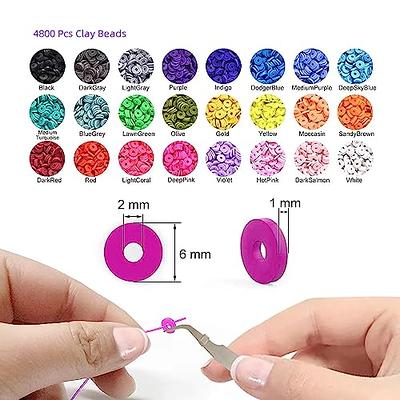 Clay Beads for Friendship Bracelets Kit, 24 Colors 6000Pcs Clay Beads  Jewery Making Kit, Taylor's Friendship Bracelets Making Kit, Letter Beads &  Various Jewelry Beads With Elastic String and Gift Box 