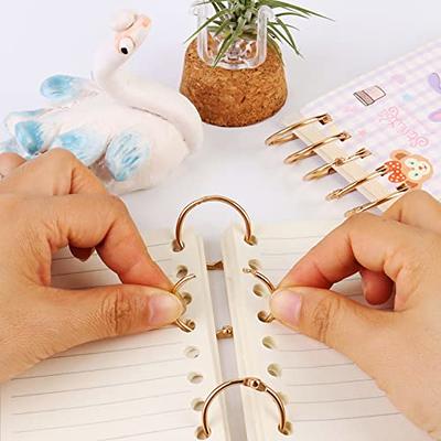  Metal Binder Rings 1-Inch 60pcs Rose Gold Loose Leaf