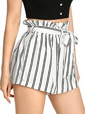  SweatyRocks Women's Drawstring Waist Striped