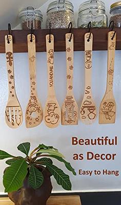 Bejky 6-Pcs Wooden Bamboo Spoons Set - Organic Food Cooking Utensils -  Kitchen Accessories and Home Decor - Cookware Gifts for Women - Nonstick  Easy Wash Spatulas - 3D Engraved Patterns (Cartoon Dog) - Yahoo Shopping