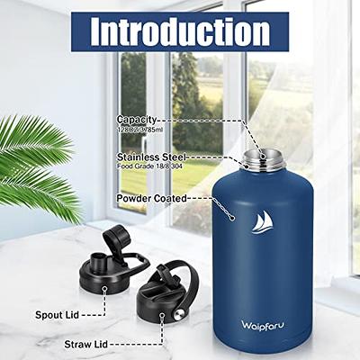 1 Gallon Water Bottle Large Capacity Vacuum Insulated Growler 128oz Jug