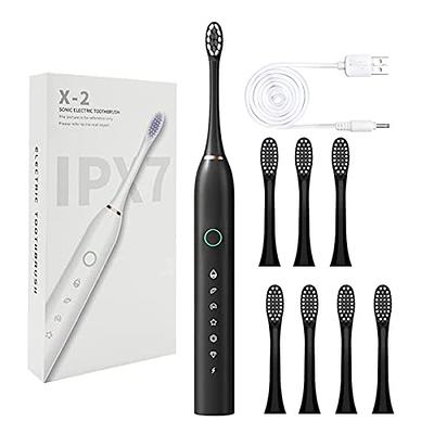  crgrtght Electric Toothbrush, Electric Toothbrush with 8 Brush  Heads,with Toothbrush Box, 5 Cleaning Modes,Travel Toothbrushes,Smart  20-Speed Timer Electric Toothbrush Ipx7 -New : Health & Household