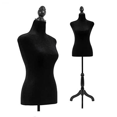 Mannequin Body Torso Dress Form, Female Mannequin with Wooden Stand and  Head, 51~73 Adjustable Height Model for Boutique Clothing Display Jewelry