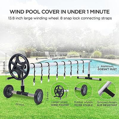 Solar Pool Cover Reel 18 Ft Pool Cover Roller Above Ground with