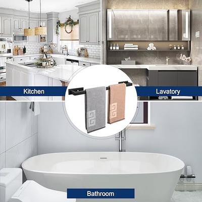 NearMoon Self Adhesive Bathroom Towel Bar-Stainless Steel Square