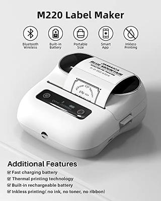 Phomemo Label Printer - M220 Label Maker, Bluetooth Mini Barcode Label  Printer, 3.14'' Wireless Portable Sticker Label Maker Machine for Mailing