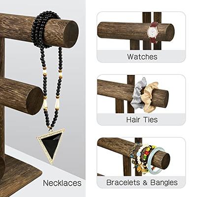LadyRosian 3 Tier Wooden Bracelet Holder, Bangle Watch Necklace Display  Storage Jewelry Holder Stand Display Organizer,Brown - Yahoo Shopping