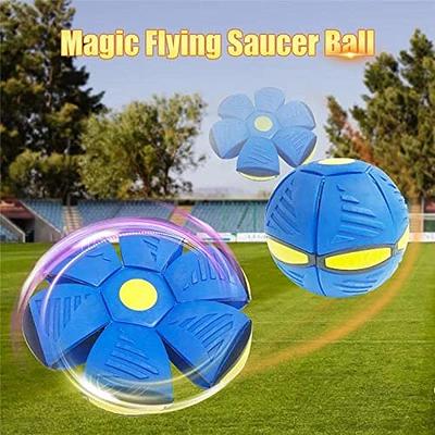 2 Pack Pet Toy Flying Saucer Ball for Dogs, UFO Magic Ball Dog Toys with  Lights, Fun Puppy Interactive Toy Light Up Flying Saucer Balls (6 Lights