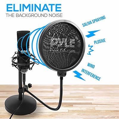 Pyle USB Microphone Kit, Cardioid Condenser Mic with Desktop Stand, Ideal  for Gaming, Streaming, Podcasting, Studio, , Works with Windows,  Mac