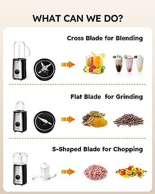 Sangcon Blender and Food Processor Combo for Kitchen for smoothies/ice, 3  in 1 Electric Food Chopper for Meat and Vegetable, 350W High Speed Blenders