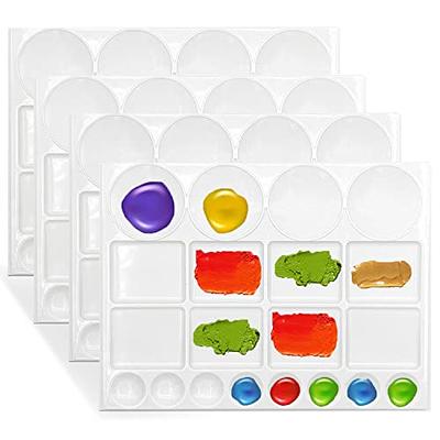 4pcs Plastic Paint Tray Palettes Trays for Kids Watercolor Palette Washable Painting  Tray for Painting Party