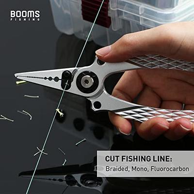 Booms Fishing X12 Aluminum Fishing Pliers Saltwater Split Ring Pliers for  Fishing Hook Removal, Comes with Sheath and Lanyard, Silver - Yahoo Shopping