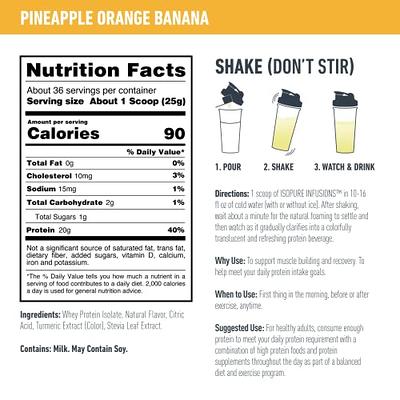 Isopure Protein Powder, Clear Whey Isolate Protein, Post Workout Recovery Drink  Mix, Gluten Free with Zero Added Sugar, Infusions- Pineapple Orange Banana,  36 Servings - Yahoo Shopping