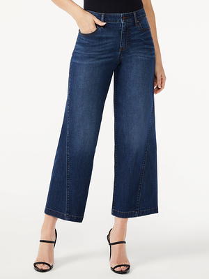 Wonderly Women's High Rise Wide Leg Cropped Jeans, 4 - Yahoo Shopping