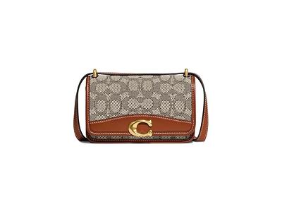 Coach Mini Signature Jacquard Tabby Shoulder Bag in Cocoa