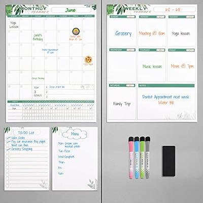  Acrylic Fridge Calendar l Clear 2 Set Acrylic Calendar Planner  Board for Refrigerator  Eco-Friendly Whiteboard 16 x 12 Inches, Calendar  Dry Erase Board for Refrigerator, Includes 6 Dry Erase Markers : Office  Products