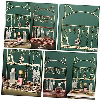 AHCSMRE Jewelry Organizer Displays, Metal Jewelry Display Stand,5 Tier Earring  Organizer Holder for Earring, Necklaces, Bracelets,Jewelry Tower Storage  Tree Display Rack - Yahoo Shopping