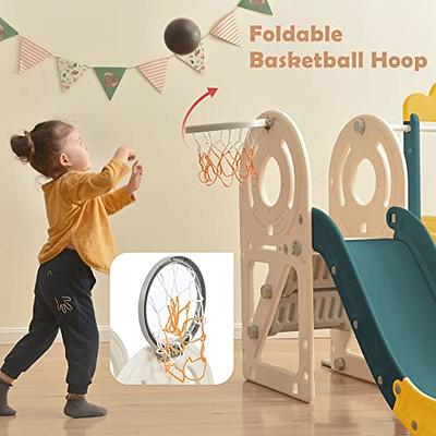 Slide and Swing Garden Set DINO HDPE Basketball