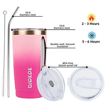 BJPKPK bjpkpk 20 oz tumbler with handle and straw stainless steel